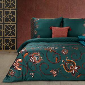 EUROFIRANY Bavlnená makosaténová posteľná súprava s potlačou a lemovaním 160 cm x 200 cm pestrofarebná makosatén 100% bavlna