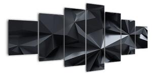 Čiernobiely obraz - abstrakcie (Obraz 210x100cm)