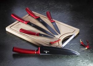 BERLINGERHAUS Sada nožov s nepriľnavým povrchom + lopárik 6 ks Burgundy Line BH-2552