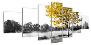 Obraz žltého stromu v prírode (Obraz 210x100cm)