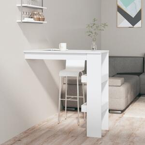 Nástenný barový stôl biely 102x45x103,5 cm spracované drevo