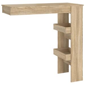 Nástenný barový stôl sonoma 102x45x103,5 cm spracované drevo