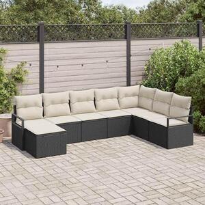 Maison Exclusive – Sedacia súprava, 8 kusov, čierna [syntetický materiál]: Polyratan