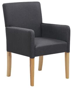 Jedálenská stolička, tmavosivá čalúnená drevené nohy, moderný štýl