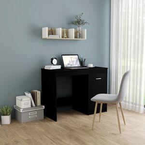 Písací stôl, čierny 100x50x76 cm, drevotrieska