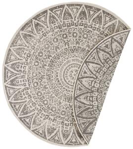 Mujkoberec Original Kusový koberec Nora 104160 Grey Creme kruh – na von aj na doma - 100x100 (priemer) kruh cm