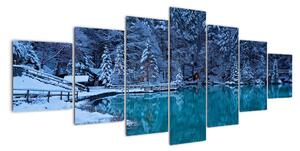 Obraz zimného jazera (Obraz 210x100cm)