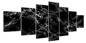 Čiernobiely mramor - obraz (Obraz 210x100cm)