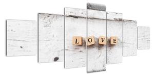 Obraz - nápis LOVE (Obraz 210x100cm)