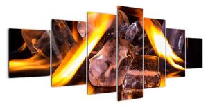 Obraz ľadových kociek v ohni (Obraz 210x100cm)