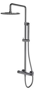 CONTOUR thermostatic shower system for exposed installation, chrome - Omnires