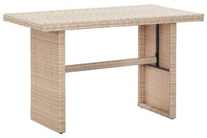Záhradný stôl, béžový 110x60x67 cm, polyratan