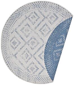 Mujkoberec Original Kusový koberec Nora 105006 Blue Creme kruh – na von aj na doma - 160x160 (priemer) kruh cm