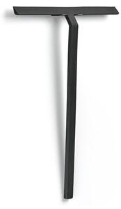 Čierna kúpeľňová stierka so stojanom Zone Rim, šírka 30 cm