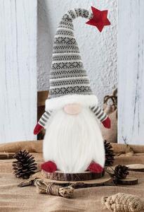 Tutumi, vianočný trpaslík 50cm 22630, šedá-biela-červená, CHR-09912