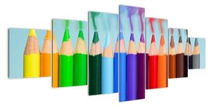 Obraz farebných pasteliek (Obraz 210x100cm)