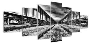 Železnice, koľaje - obraz na stenu (Obraz 210x100cm)