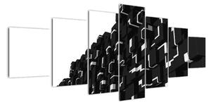 Čierne kocky - obraz na stenu (Obraz 210x100cm)