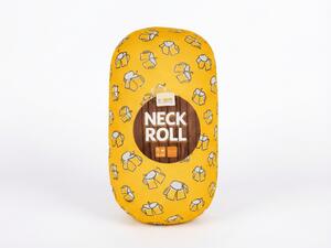 Cestovný vankúšik BEER NECK ROLL 30x15 cm, žltý
