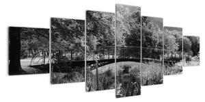 Čiernobiely most - obraz (Obraz 210x100cm)