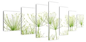 Obraz rastlín na bielom pozadí (Obraz 210x100cm)