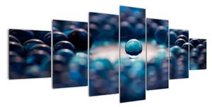Obraz modré sklenené guľôčky (Obraz 210x100cm)