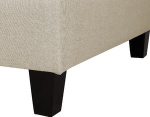 Otoman taburet béžový látkový čalúnený štvorcový minimalistický moderný