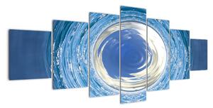 Moderný obraz - modrá abstrakcie (Obraz 210x100cm)