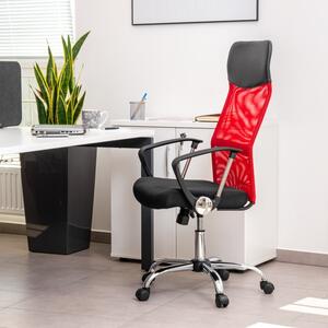 Kancelárska stolička LINCOLN červená/čierna