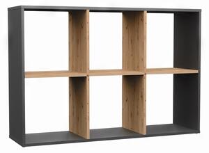 TP Living Regál MALAX 110 cm antracit/dub artisan