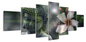 Abstraktný obraz - Buddha (Obraz 210x100cm)
