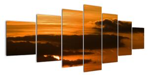 Západ slnka - moderné obrazy (Obraz 210x100cm)