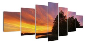 Farebný západ slnka - obraz (Obraz 210x100cm)