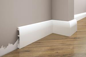 Lišta soklová Cezar ELEGANCE LPC-06 BIELA 14x69x2440 mm