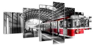 Vlaková stanica - moderný obraz (Obraz 210x100cm)