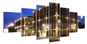 Osvetlené budovy - obraz (Obraz 210x100cm)