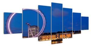 Londýnske oko v noci - obraz (Obraz 210x100cm)