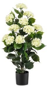Umelá hortenzia 90 cm s UV ochranou - Biela - 71 - 90 cm - Áno