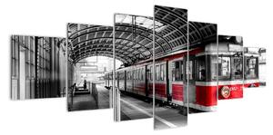 Vlaková stanica - obraz (Obraz 210x100cm)