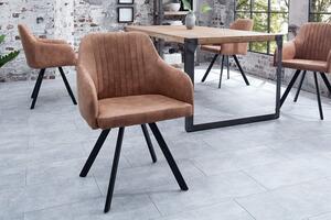 Dizajnová stolička Lucca vintage hnedá