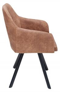 Dizajnová stolička Lucca vintage hnedá
