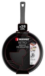 Bergner RETRO panvica s nepriľnavým povrchom / Ø 28 cm / čierna
