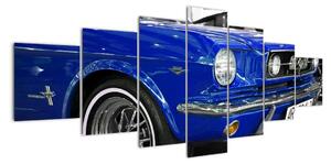 Modré auto - obraz (Obraz 210x100cm)