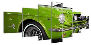 Zelené auto - obraz (Obraz 210x100cm)