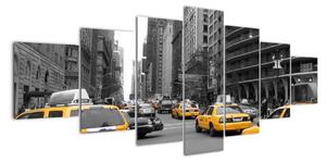 Žlté taxi - obraz (Obraz 210x100cm)