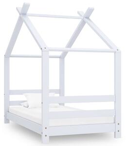 Rám detskej postele biely 70x140 cm borovicový masív