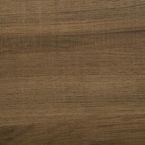 Príborník tmavá farba dreva MDF doska kov 79 x 140 x 42 cm moderný priemyselný štýl veľa úložného priestoru robustný rám obývačka