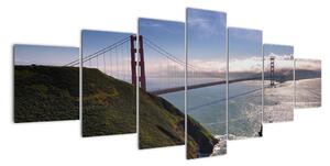 Golden Gate Bridge - moderné obrazy (Obraz 210x100cm)