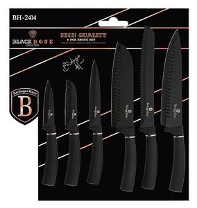 BERLINGERHAUS Sada nožov s nepriľnavým povrchom 6 ks Black Rose Collection blister BH-2414