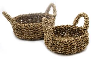 Úložné košíky z morskej trávy sada 2 kusov 30cm (Prírodné úložné košíky )